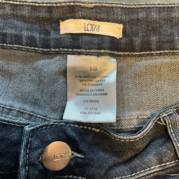 Womens Blue Denim distressed Shorts plus size 18 - Picture 3 of 5